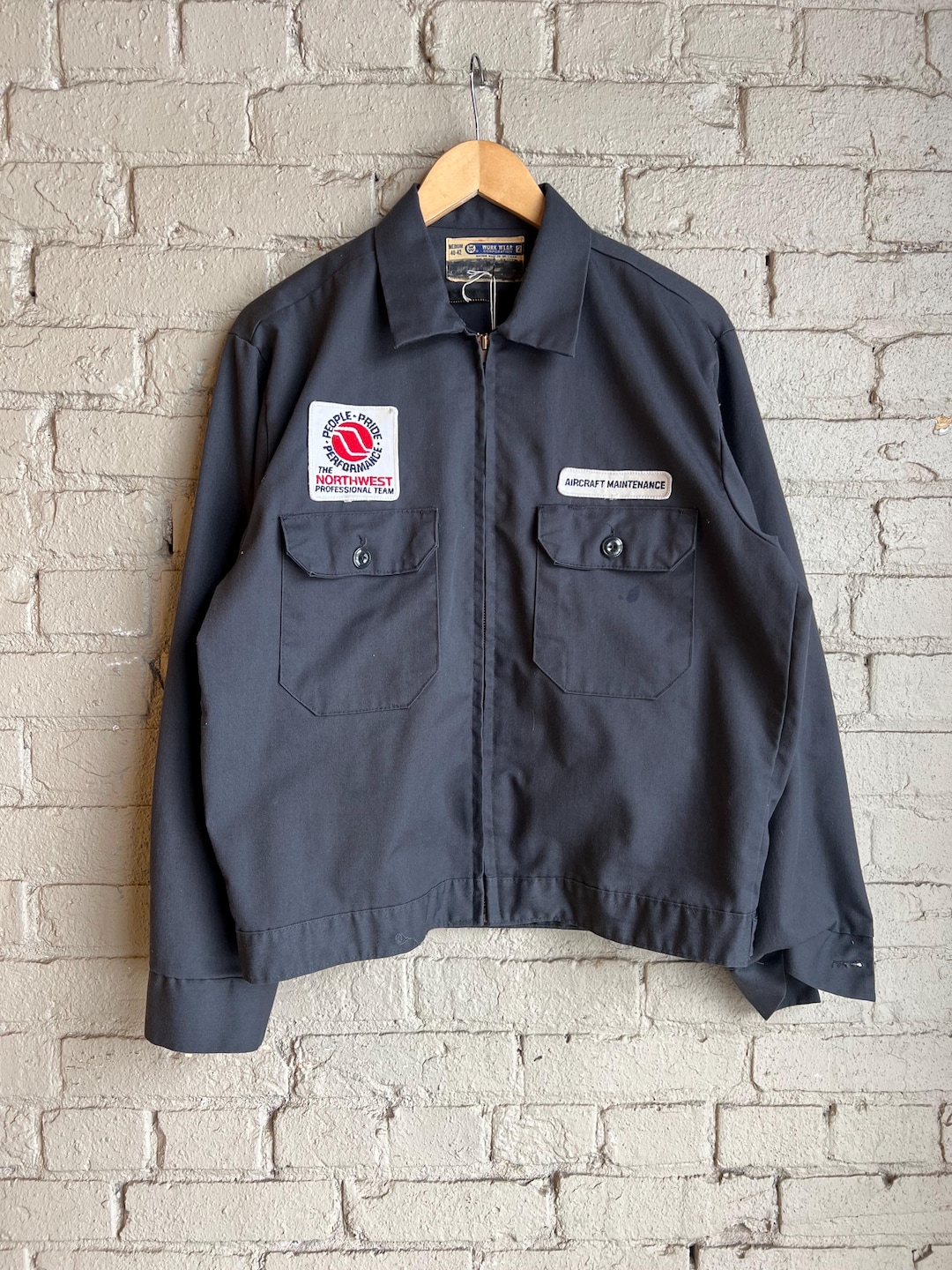 Medium, Vintage 1970s Aircraft Maintenance Work Jacket, Grey - Etsy