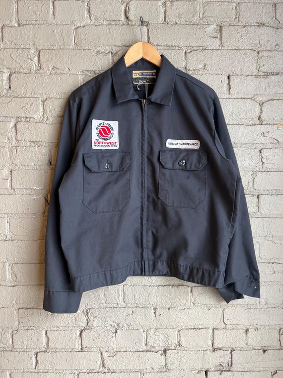 Medium, Vintage 1970s Aircraft Maintenance Work Jacket, Grey - Etsy