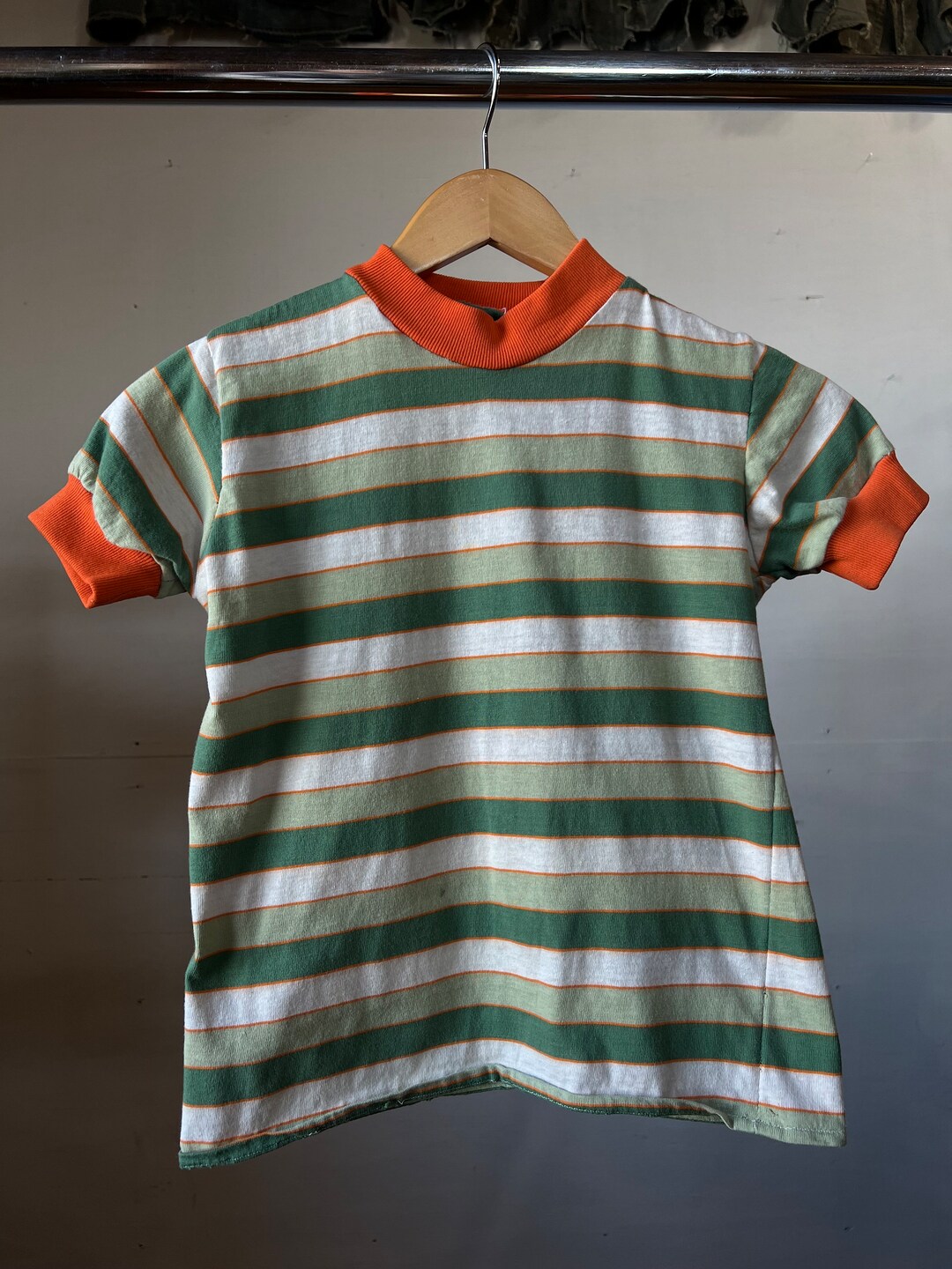 6727 Green Striped T-Shirt