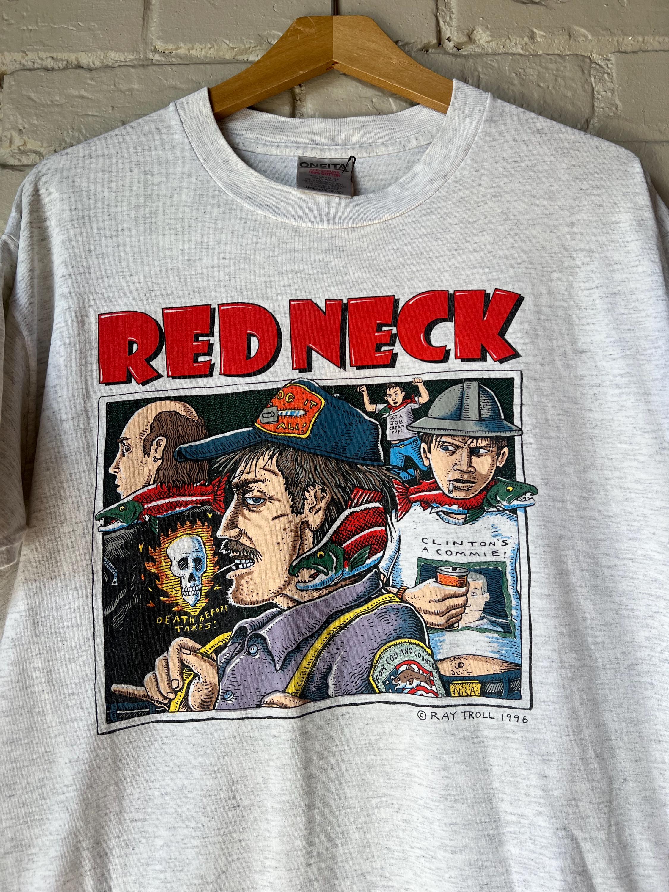 Large, 1996 Ray Troll Redneck T-shirt, Single Stitch, Oneita Tag