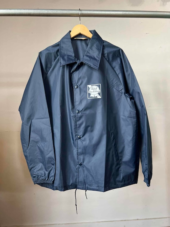 XL 1960s 1970s PBR Blue Windbreaker Jacket Beer Etsy Canada
