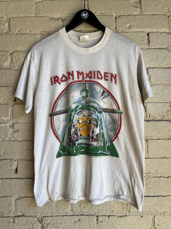 M L, Vintage 1984 Iron Maiden Aces High T-shirt, 1980s, Rock - Etsy