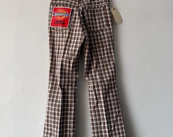 30" Waist, Vintage 1970s Deadstock Dickies Plaid Pants