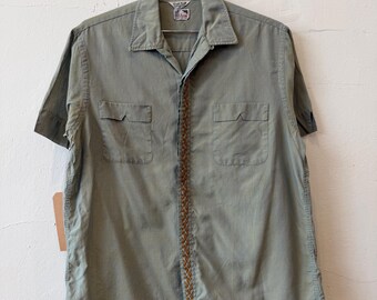 Vintage 1950s Five Brothers Short Sleeve Workwear Chambray, Cotton