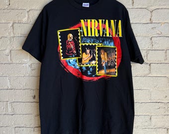 XL, 1990s Nirvana Band Tt-shirt, Anvil, Kurt Cobain, Grunge - Etsy