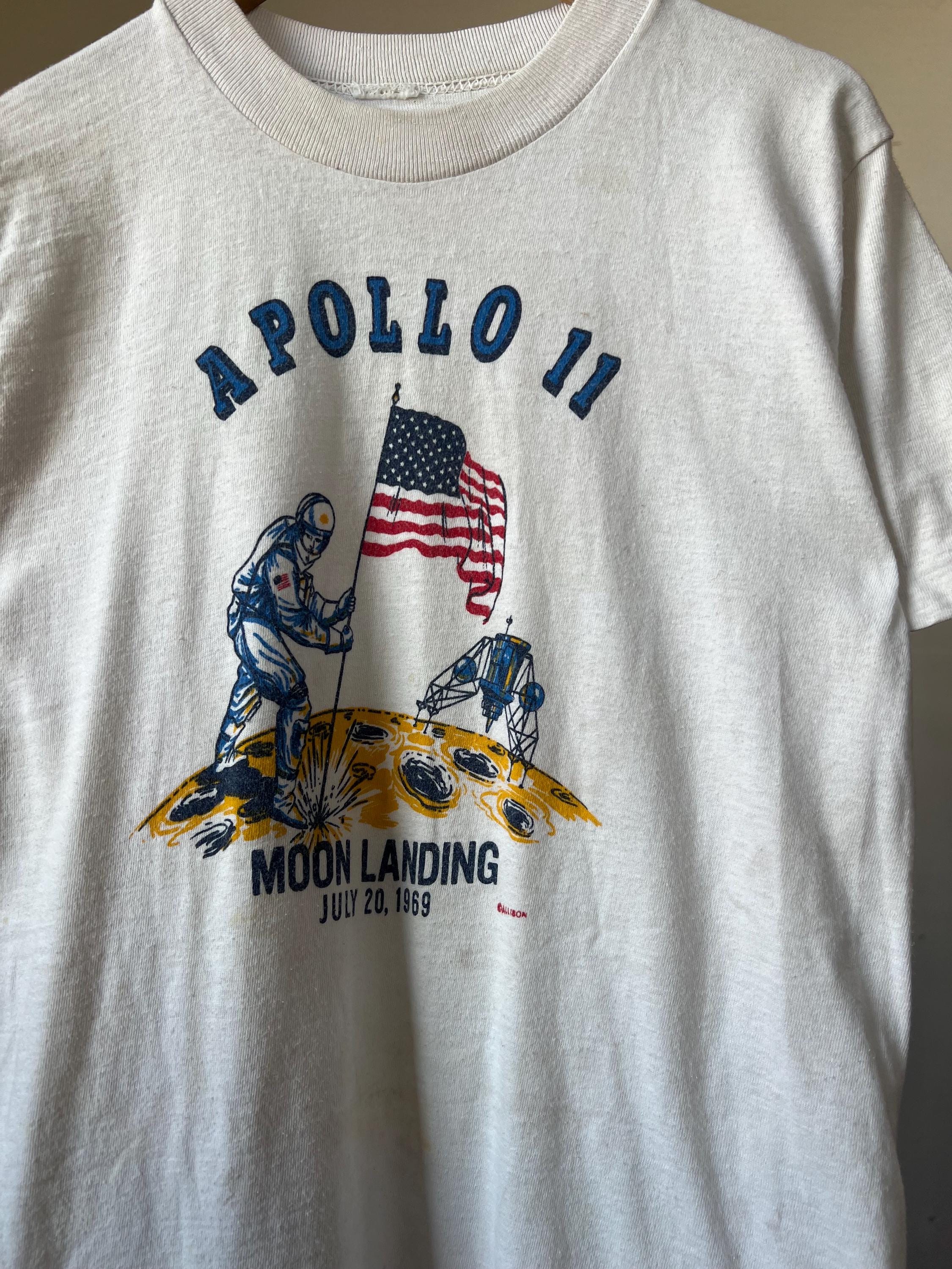 ANDAZIA Moon Landing APOLLO 11 Tシャツ Small, Vintage 1969 Apollo 11 Moon Landing T-shirt, Cotton