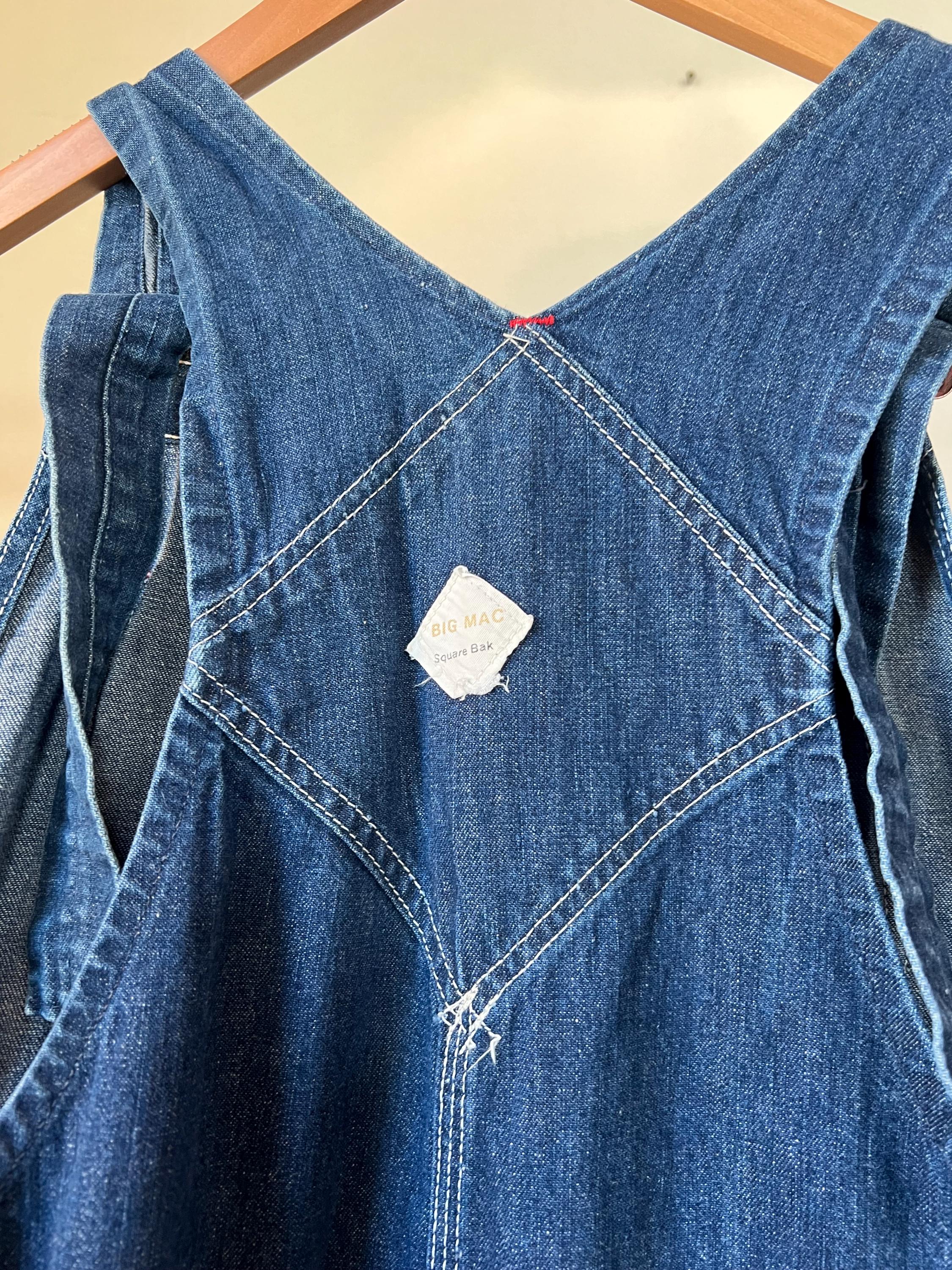 34” Waist, Vintage 1970s Big Mac Denim Overalls, Workwear - Etsy
