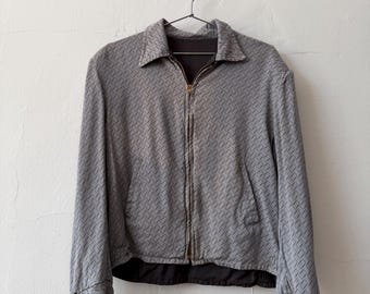 Giacca Ricky reversibile vintage anni '50, in gabardine, stile rockabilly, abbigliamento maschile.