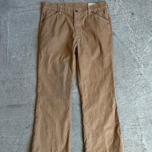 34&quot; Waist, 1970s Khaki Farah Corduroy Trousers, VIntage - A