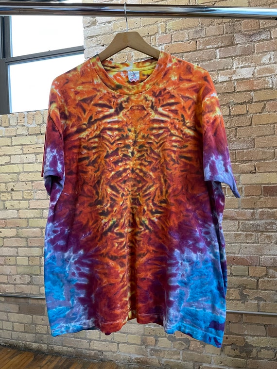 Large / 1990s Tie Dye T-Shirt / Psychedelic / Frui