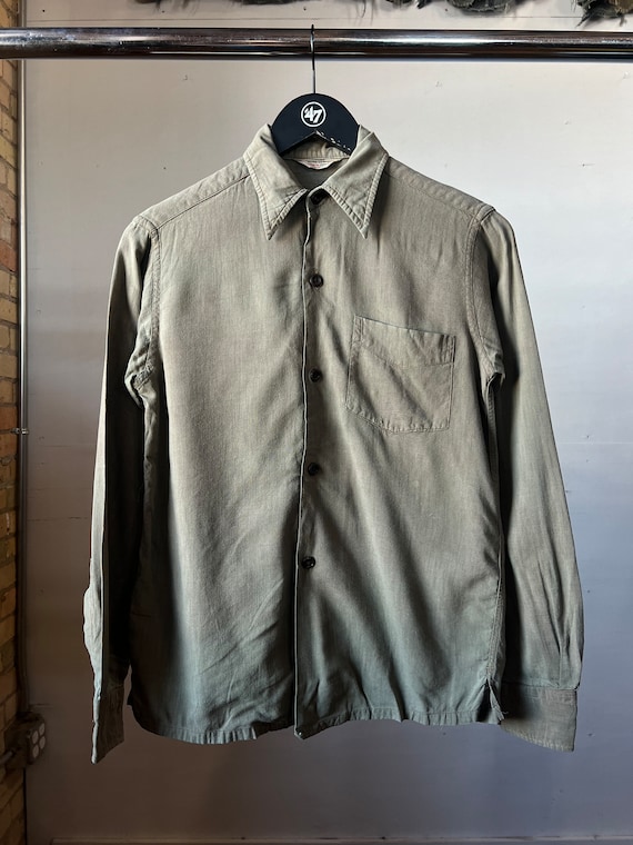 Small, 1940s Single Pocket Work Shirt, Vintage Wo… - image 1