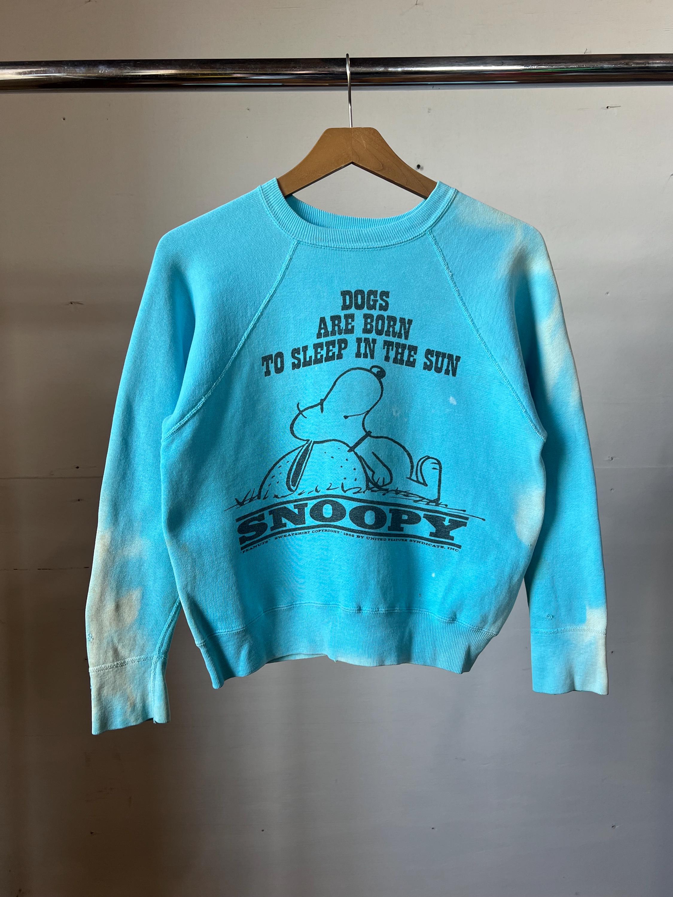 Small 1960s Snoopy Mayo Spruce Cotton Sweatshirt Blue as Is Etsy