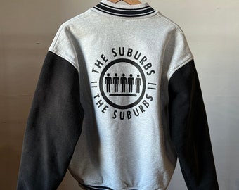 1990s Letterman Style Sweatshirt Jacket, The Suburbs, Punk, Minneapolis Music - D