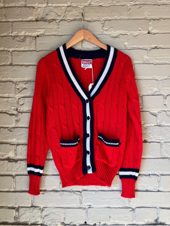 Cherry Retro Stripe Cardigan