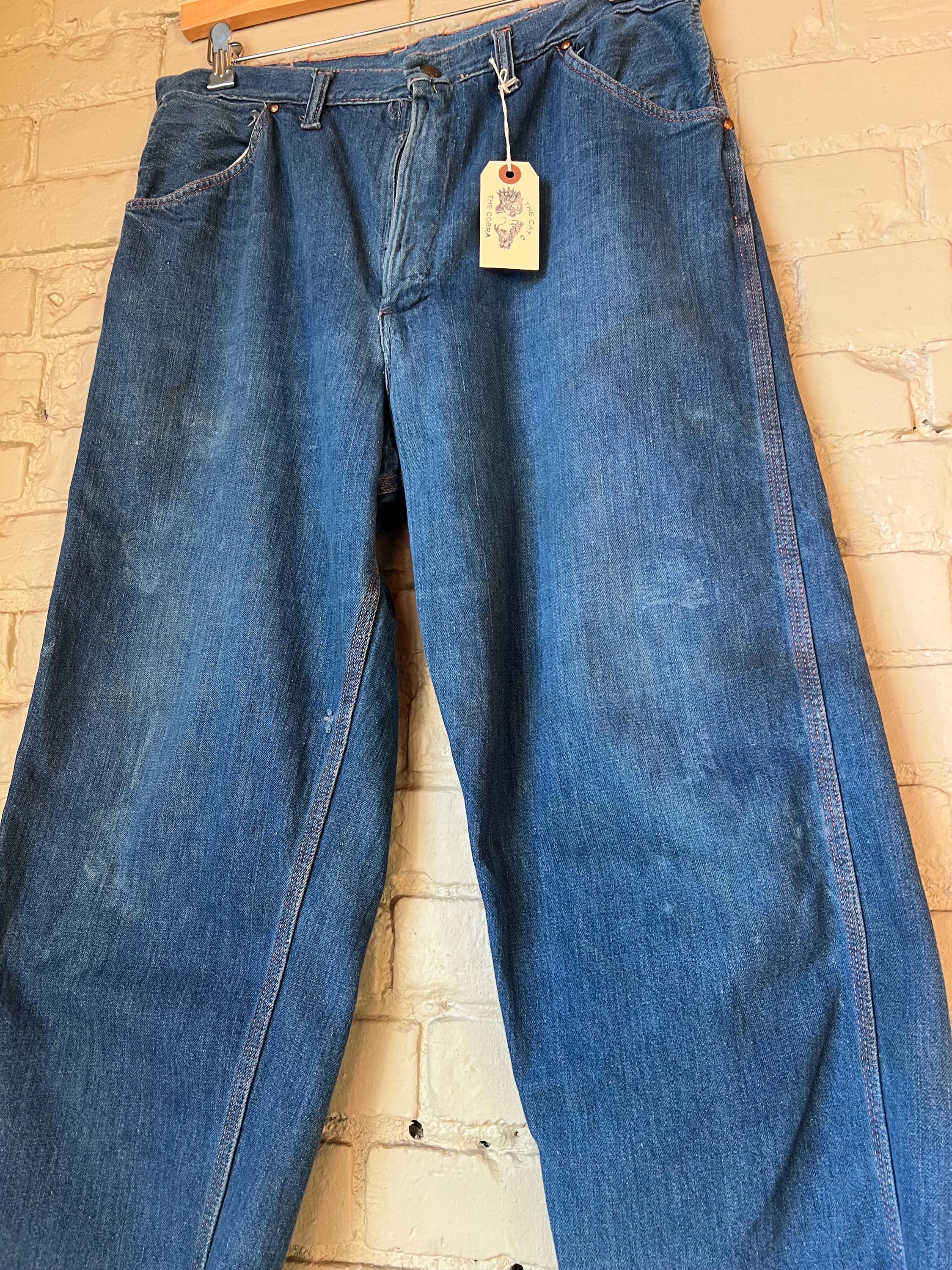 ▪️70’s【BIG MAC】DENIM PANTS Vintage NWOT 70s Big Mac Jeans Carpenter Baggy Mens Orange