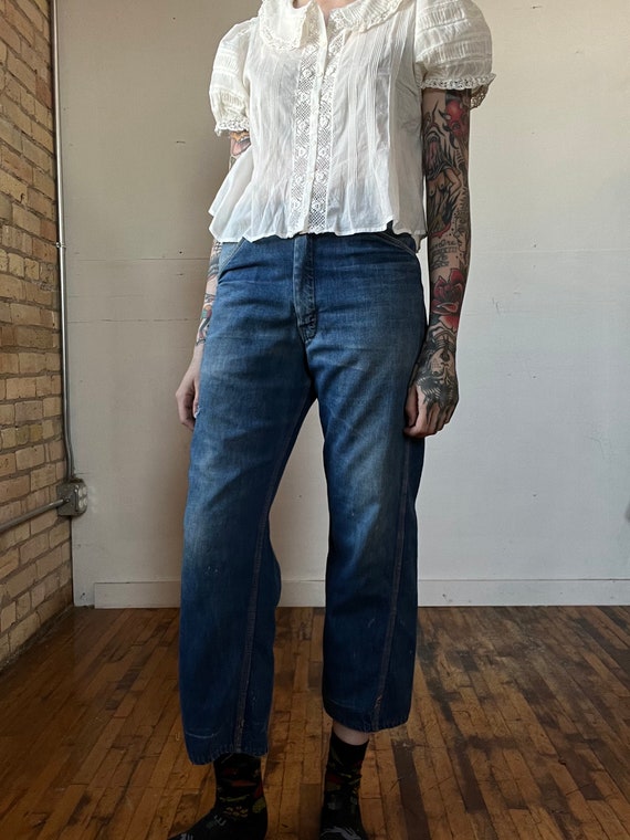 28" Waist, 1950s Big Mac Carpenter Jeans, Cotton, 