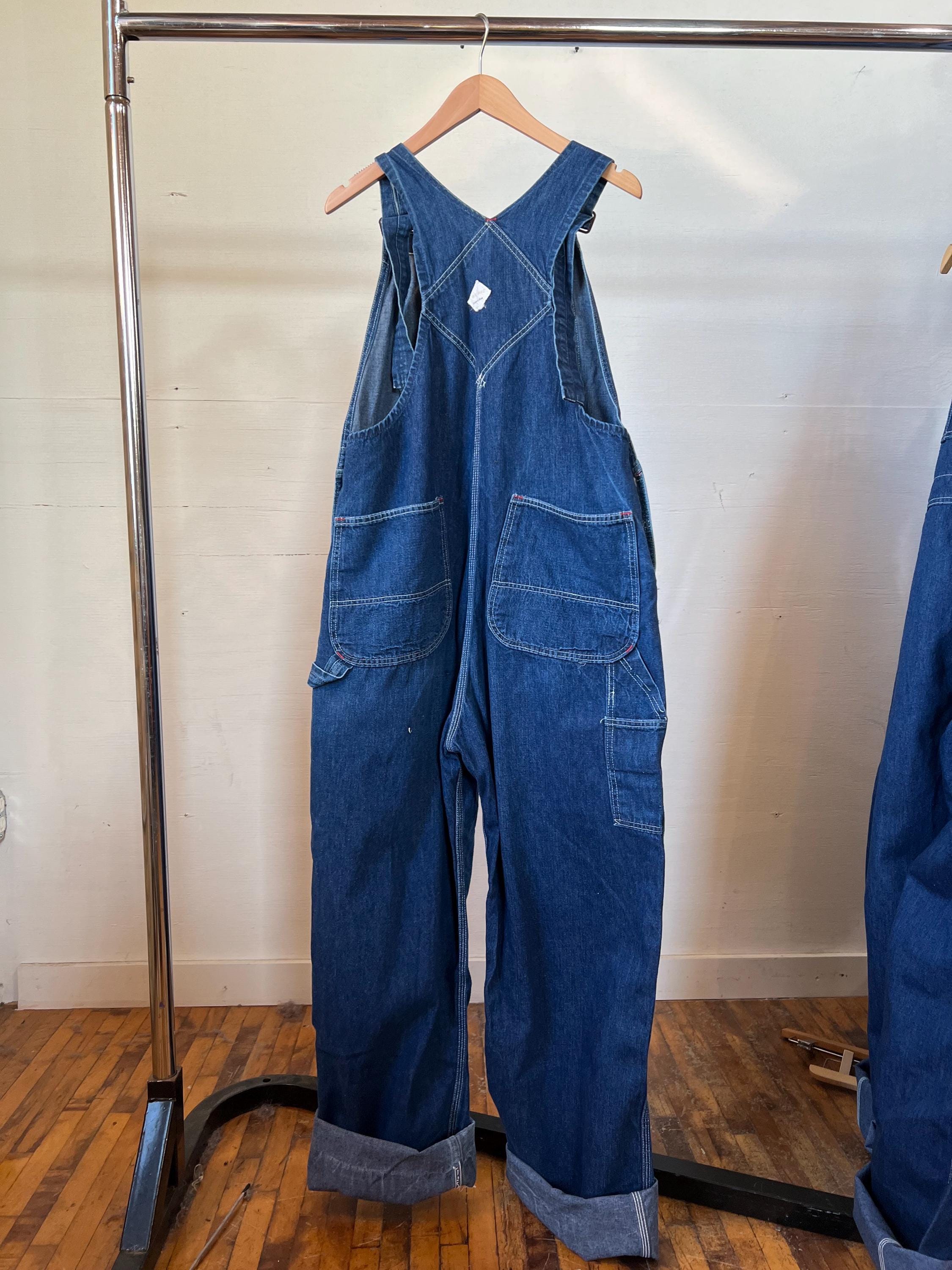 34” Waist, Vintage 1970s Big Mac Denim Overalls, Workwear - Etsy
