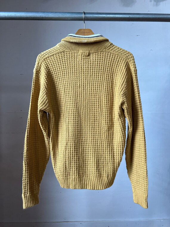 Med, 1950s 1960s Barclay Shawl Sweater, Acrylic, … - image 3