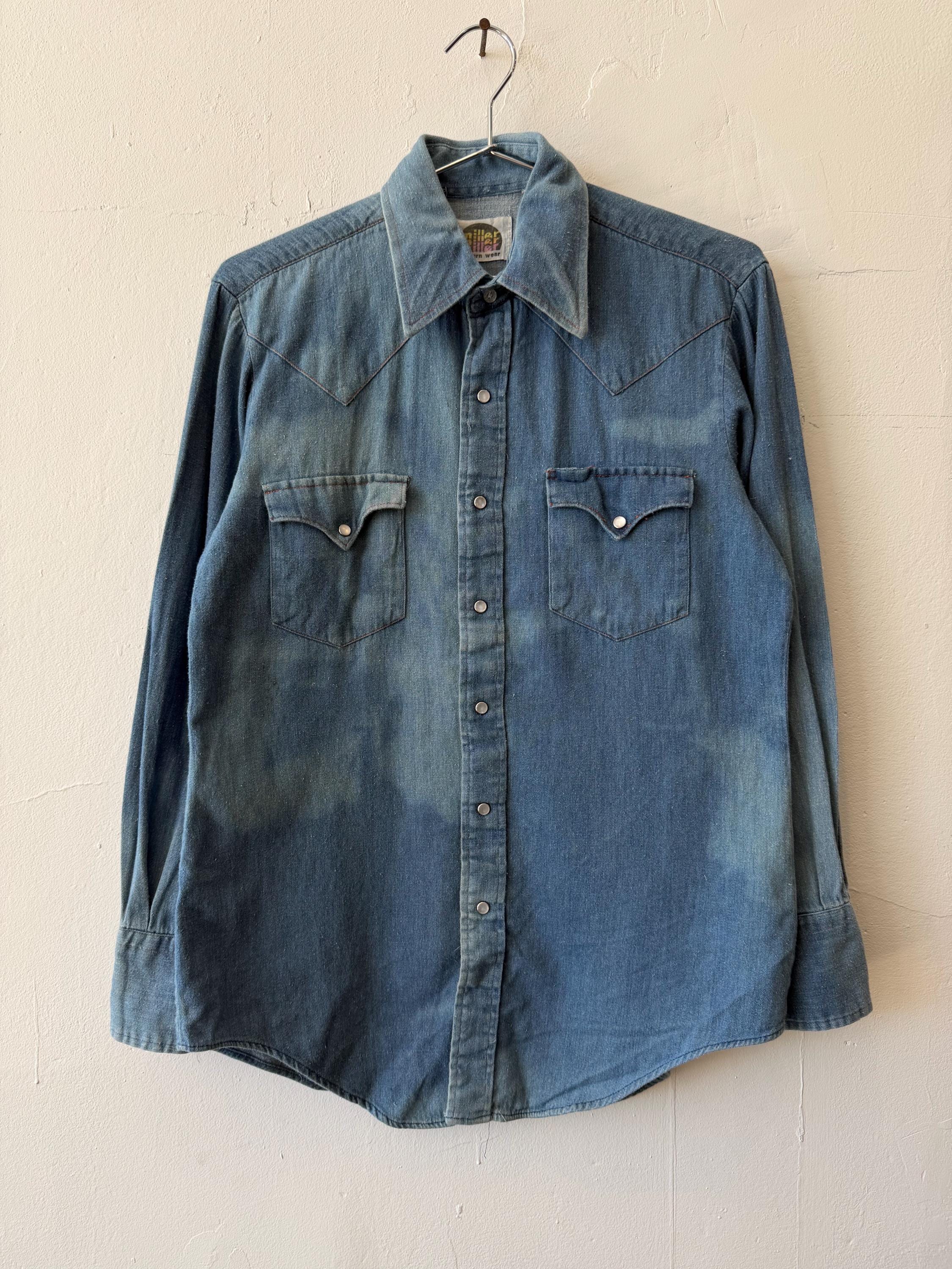 シャツ/ブラウス(長袖/七分) VINTAGE CLOTHING 50SWESTERN DENIM 1970s Denim Shirt - Etsy