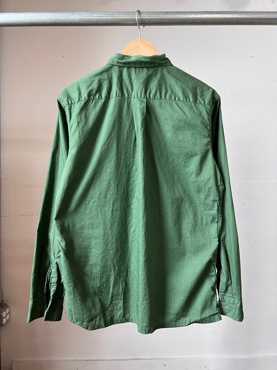 Medium, 1950s 1960s Campus Green Cotton Shirt - image 3