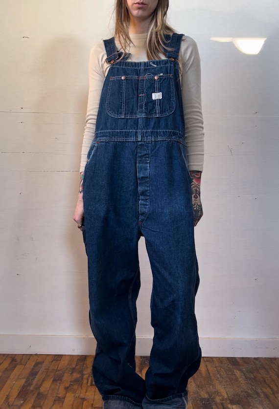 34” Waist, Vintage 1970s Big Mac Denim Overalls, Workwear - Etsy