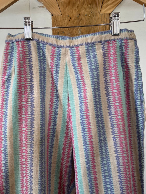 24" Waist / 1960s Striped Side Zip Trousers / Pan… - image 2