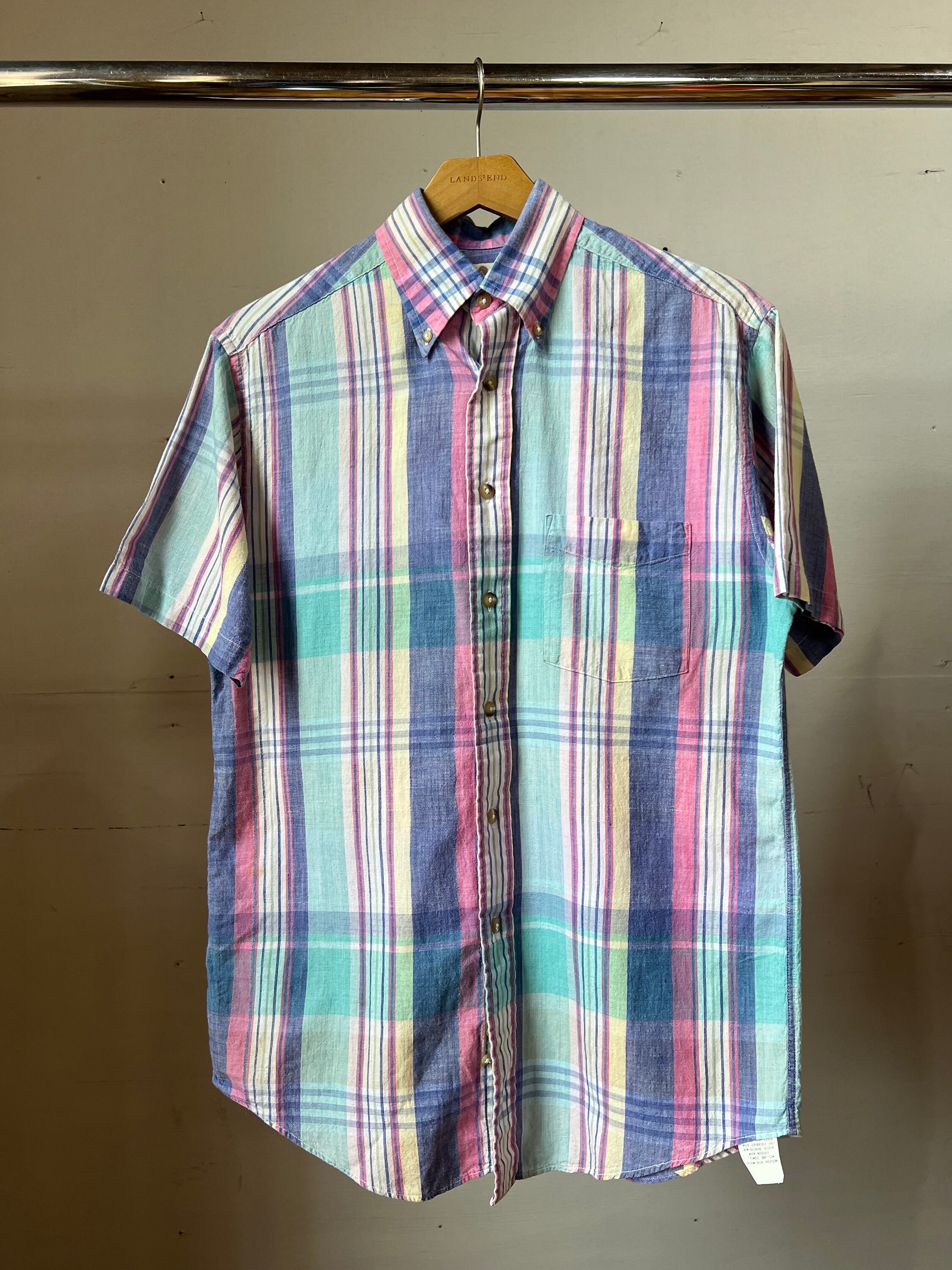 Chemise Randonnée Eastern Mountain Sports - Bleu à Carreaux, Manches Courtes, Taille M