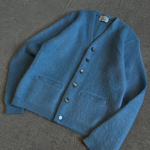 M, 1960s Blue CAMPUS Mohair Cardigan, Vintage, Grunge - Etsy M, 1960s Blue CAMPUS Mohair Cardigan, Vintage, Grunge - Etsy