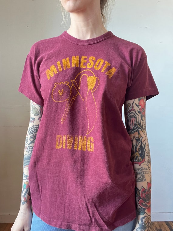 Med, 1970s Minnesota Diving T-shirt, University of