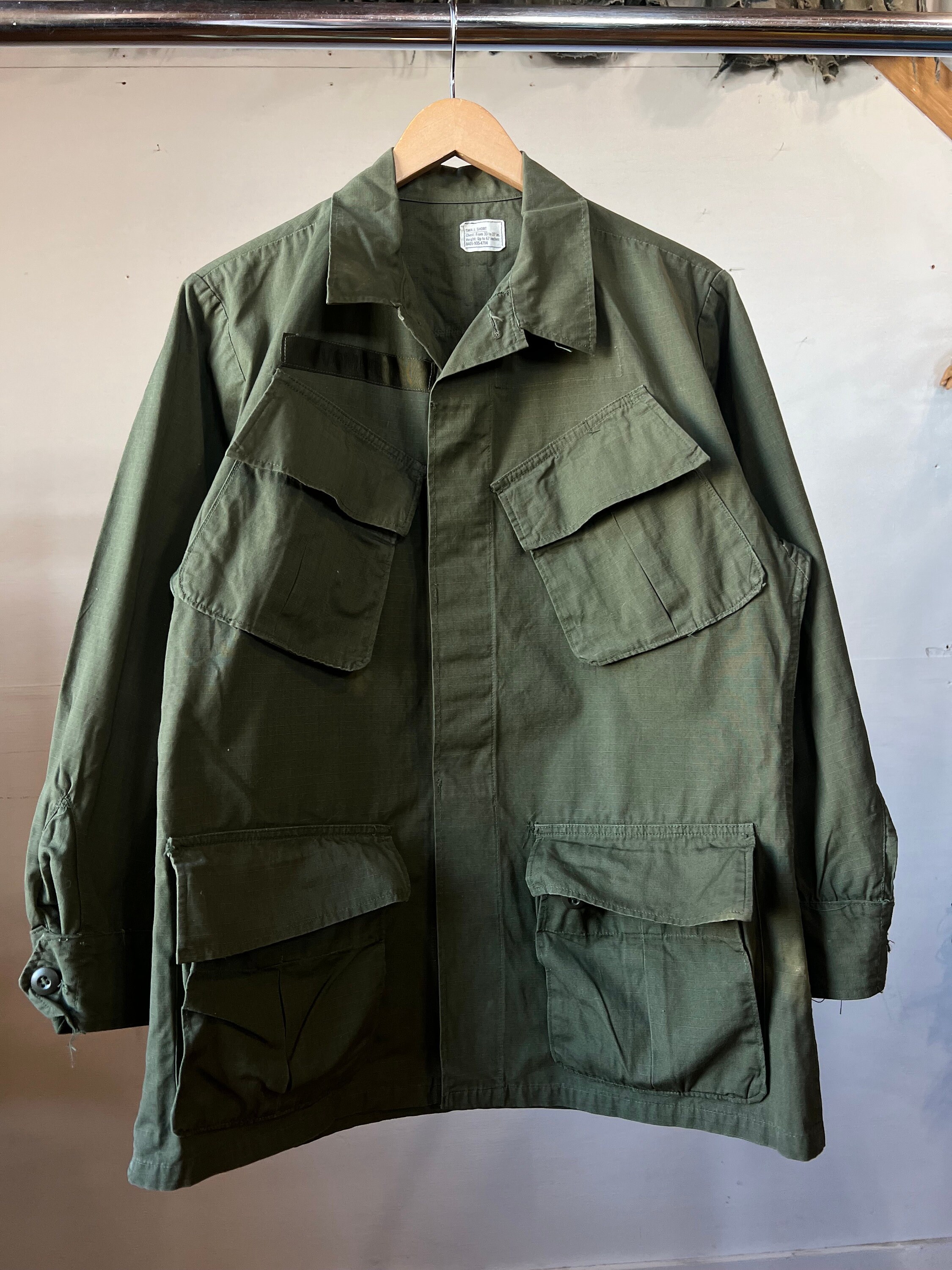 Small Short, Vintage 1960s Vietnam Slant Pocket Jungle