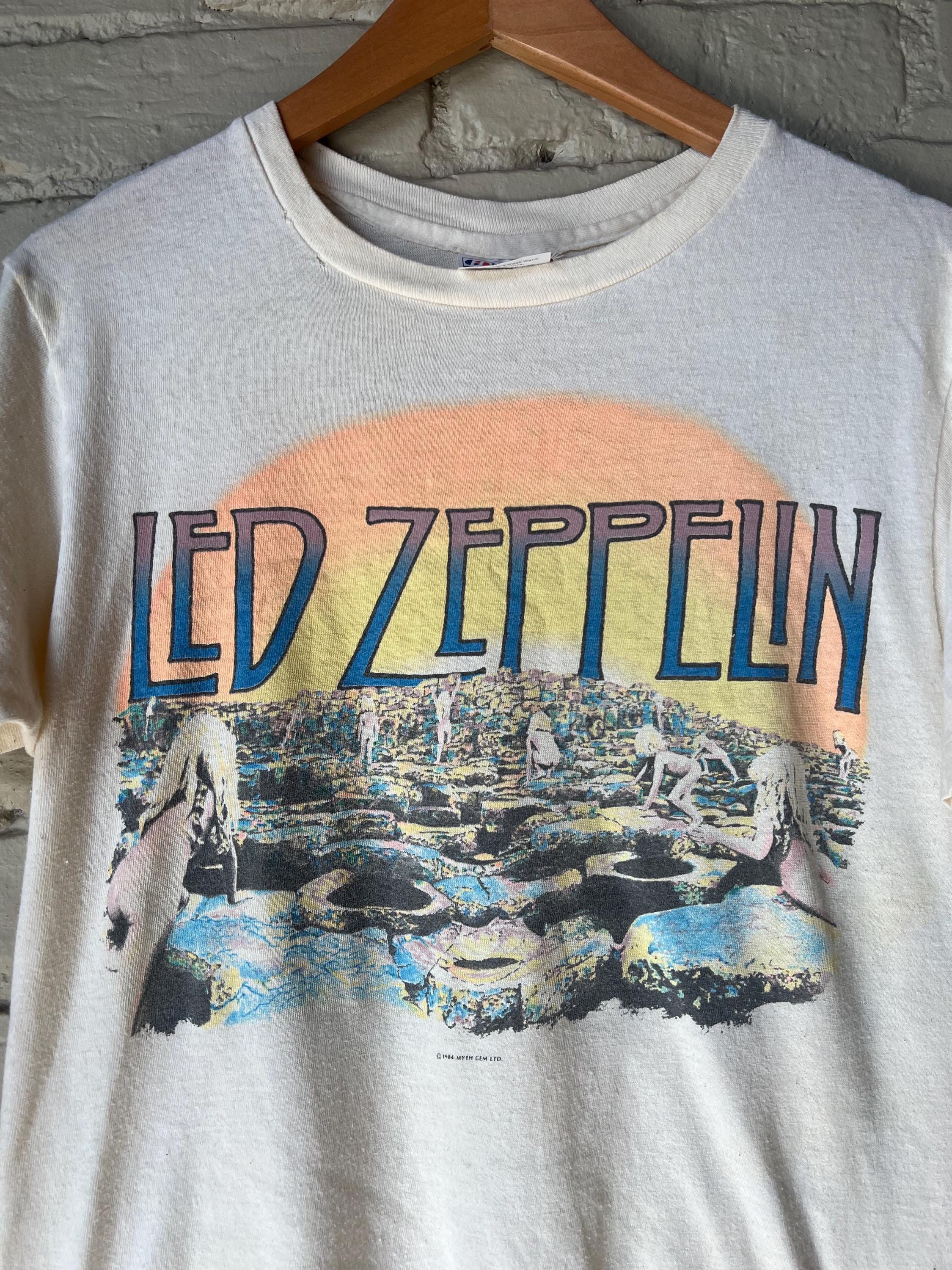Sm Med, 1980s Led Zeppelin Houses of the Holy T-shirt, Double