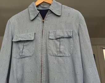 Vintage 1950s Rayon Gabardine Ricky Jacket ~ Size M to L