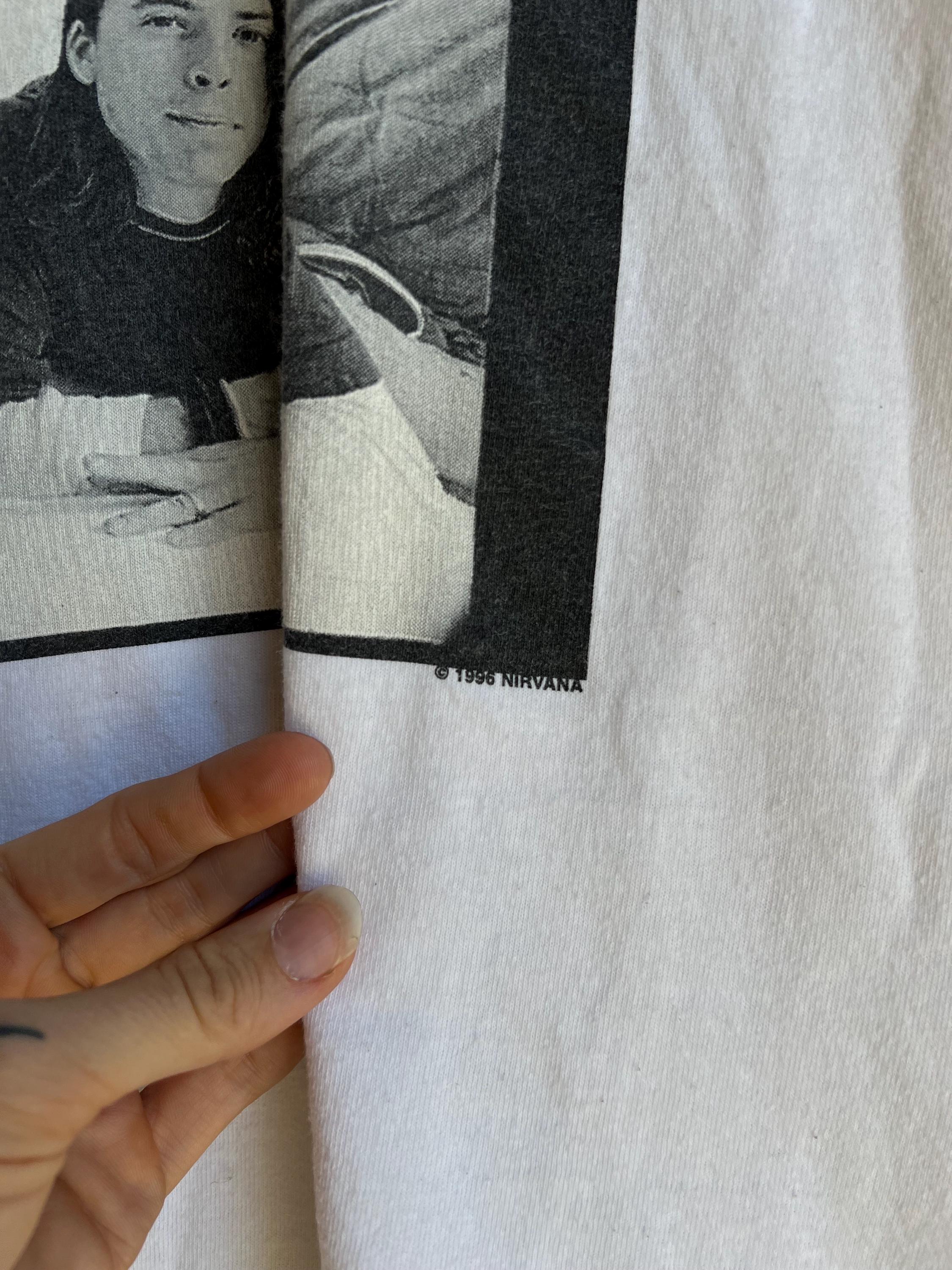 トップス 90s NIRVANA PORTRAIT WILDOATS XL XL, Vintage 1990s NIRVANA Band T-shirt, Wild Oats, White - Etsy