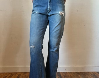 31" taille, jaren 1960, jaren 1970 Ranchcraft Flare Jeans, katoen