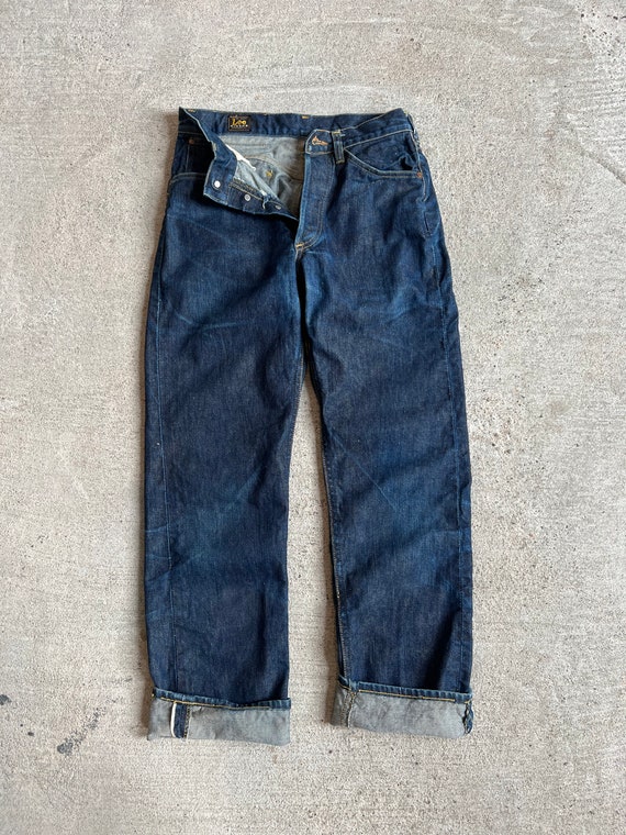 27" Waist, 1950s Dark Wash Lee Riders, Selvedge, B