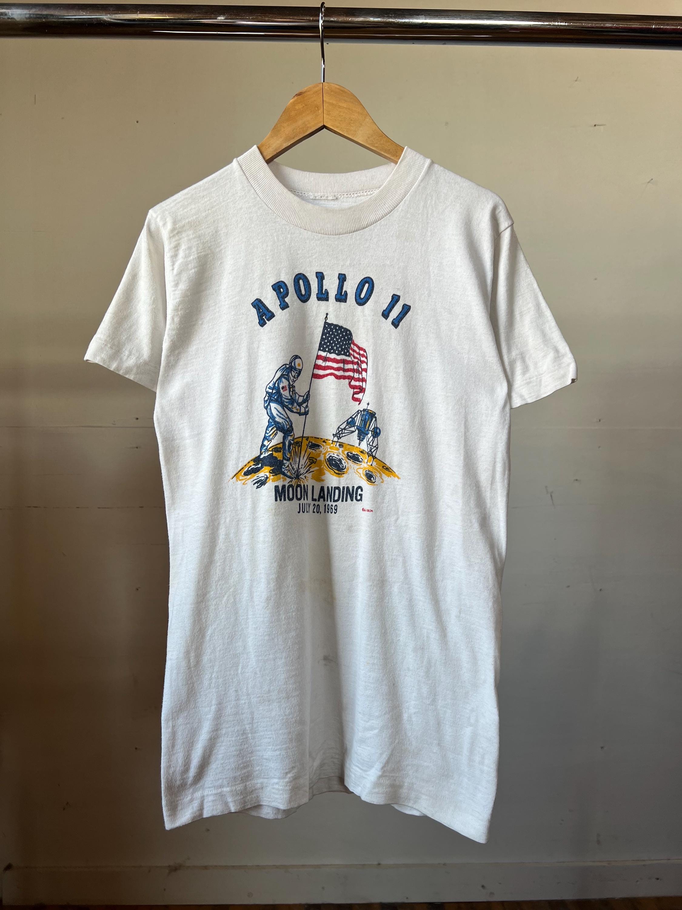 Small, Vintage 1969 Apollo 11 Moon Landing T-shirt, Cotton, 1960s