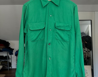 Vintage 60s Penney's Towncraft Loop Collar Shirt Size L - Etsy