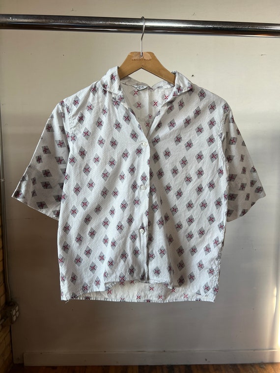 Sm Med, 1950s Womens Cotton Blouse, Pattern, A