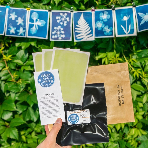 Kit Cyanotype : Kit d'impression solaire facile à utiliser par Daisy Bow Craft