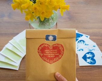 Love themed Cyanotype Flower and Plant Sun Printing Kit