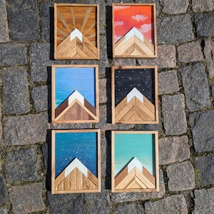 Wooden picture mountain mini