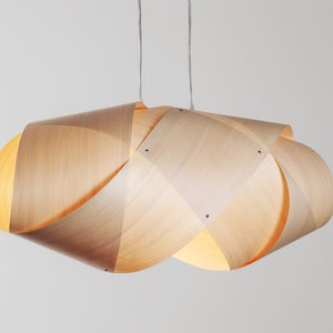 Zeppelin Veneer Wood Ceiling Pendant Lamp - Decorative Modern Lighting