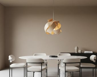Skandinavischer Holz Kronleuchter - Moderne Meer Küsten Anhänger, Minimalistische Esszimmer Leuchte