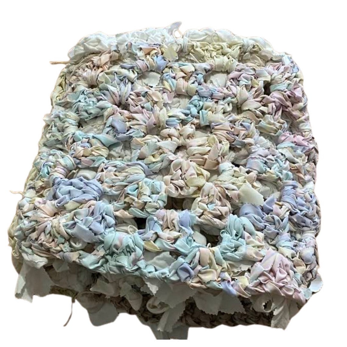 NEW Handmade Crocheted Shabby Chic Cottage Granny Square Rag Rug - Etsy