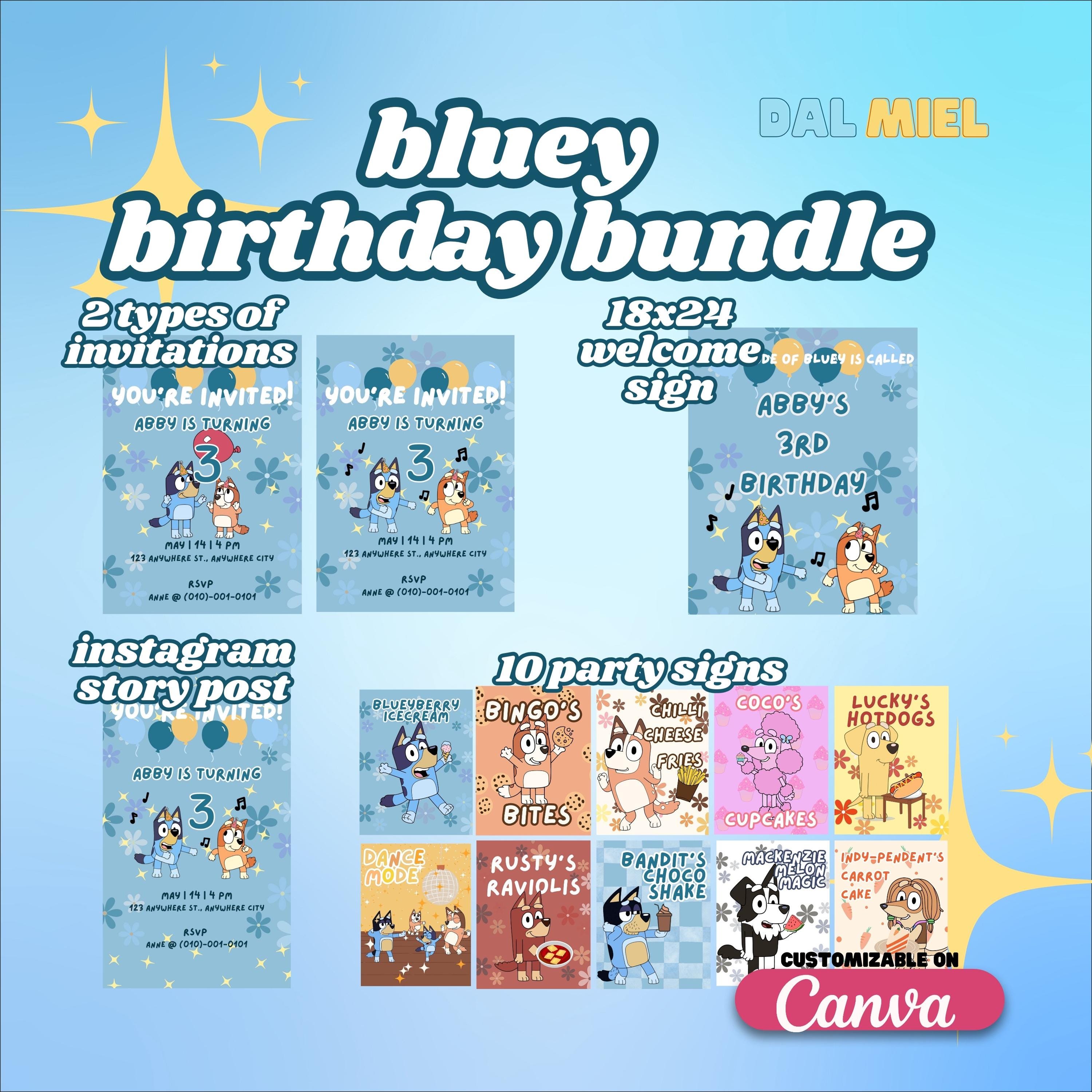 Bluey Birthday Bundle DalMiel