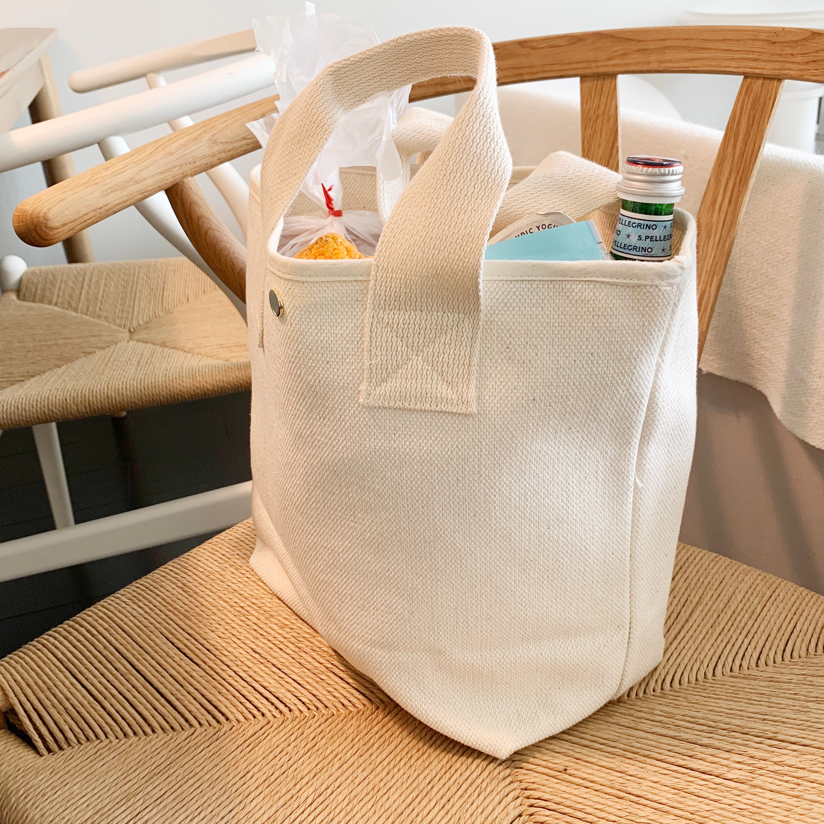 Canvas Tote Bag Canvas Market Bag Reusable Grocery Bag Market Etsy