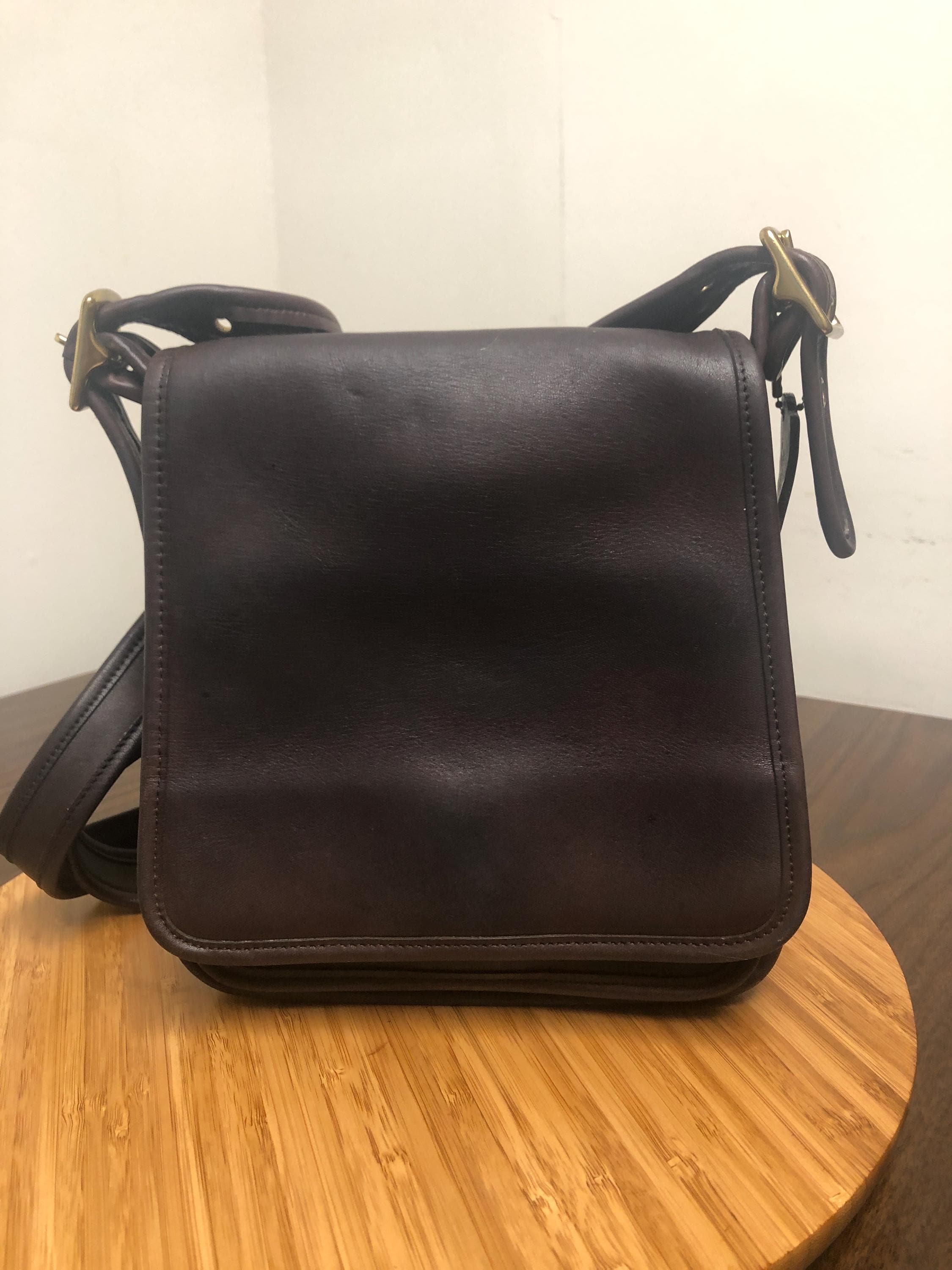 【U LAN】 Vintage Shoulder Bag Vintage COACH Legacy Studio Flap Purse Cross Body Bag Black
