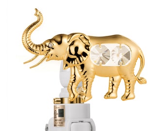 Glitzy sitting sat Elephant ornament figurine glittery decoration Gift boxed Glitzy sitting sat Elephant ornament figurine glittery decoration Gift boxed