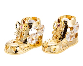 swarovski crystal baby booties