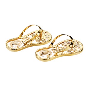 Gold sparkly flip best sale flops